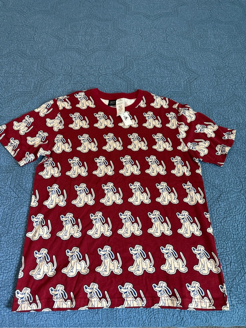 Disney Red Pluto Print Crewneck Tee